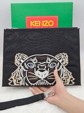 Kenzo Kampus Tiger Pouch (Black)